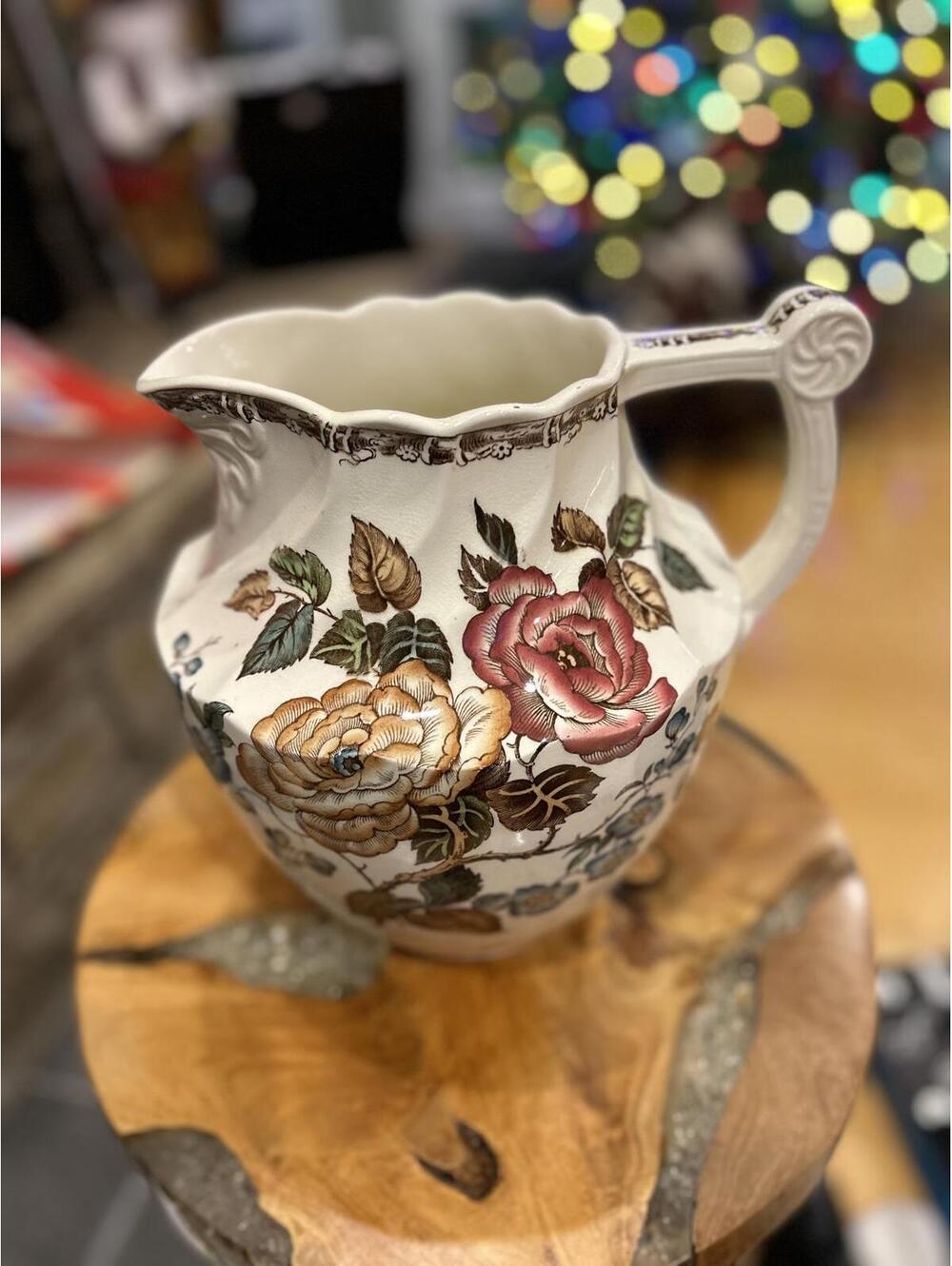 Antique Wedgwood Camelia Pattern Large Pitcher